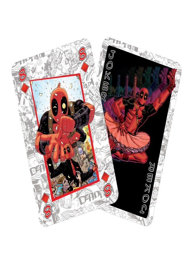 Waddingtons Number 1 Deadpool Playing Card Game, Play with your favourite superheroes from Lady Deadpool and Kidpool, gift and toy for ages 14 plus, Red - Image 2